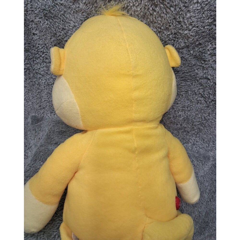 VTG Care Bears Cousins Playful Heart Monkey 2004 Yellow Plush Doll Jumbo 24" Toy - Picture 5 of 13